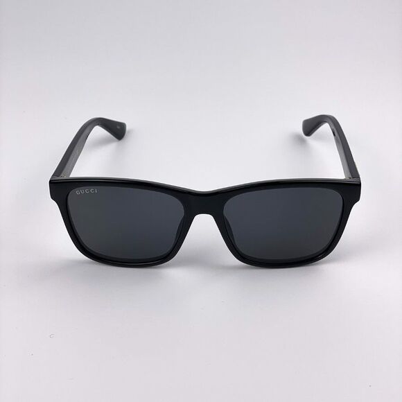 GUCCI GG0746S LOGO 001 Sunglasses Black Grey Anti-Reflective Square Unisex - Picture 6 of 11